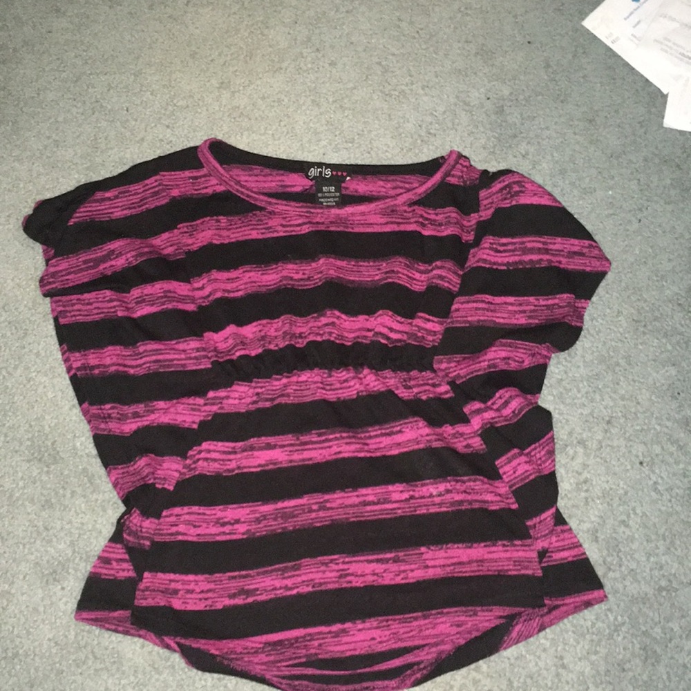 Pink and Black Blouse